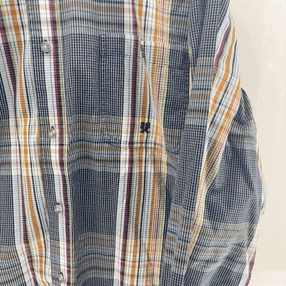 Wrangler 20x Shirt Mens XXL Yellow Black Plaid Heavy Flannel Button Down EUC - Picture 2 of 5